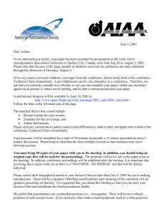 Acceptance Letter - Space Flight Mechanics Committee