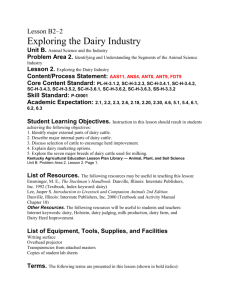 Expoloring the Dairy Industry
