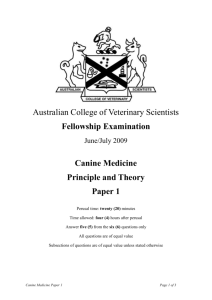 Canine Medicine - Australian College of Veterinary Scientists