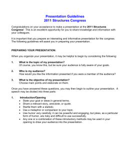 informative speech aid visual guidelines presentation