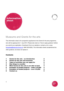 2 Grants for the arts and museums