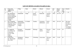 list of mining leases in karnataka