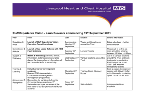Launch events for Staff Experience Vision commencing 19th