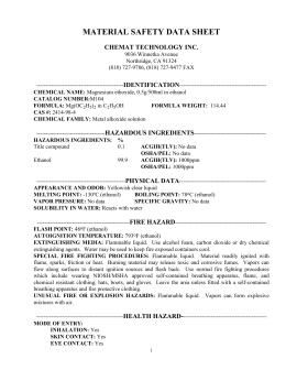 Material Safety Data Sheet E Ethanol Gasoline