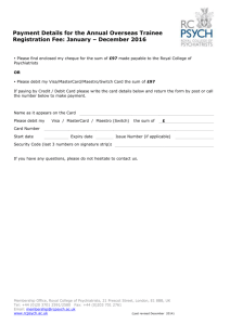payment form - Royal College of Psychiatrists