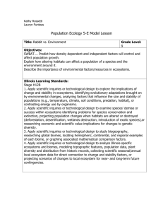 5 E Model Lesson Plan Form Population ecology