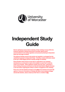Independent Study Guide/Template