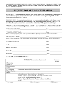 New Concentration Request Form