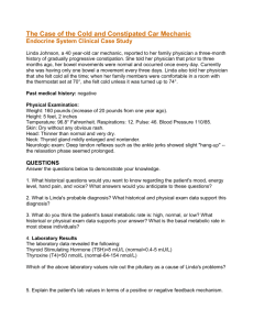 Endocrine System Clinical Case Study