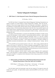 Nuclear Safeguards Techniques