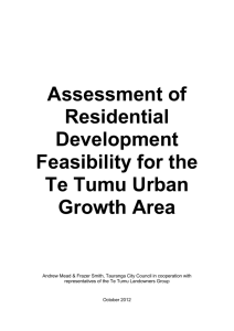 Assessment of Residential Development Feasibility