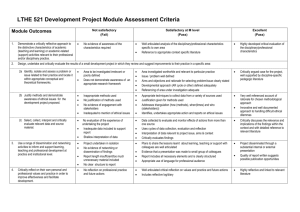 LTHE_521_Development_Project_Module_Assessment_Criteria