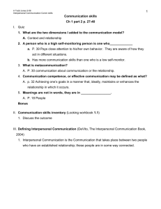 Communication skills Ch 1 part 2