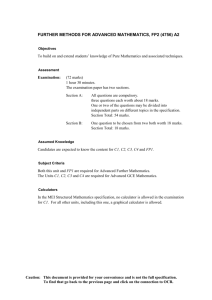 further methods for advanced mathematics, fp2 (4756) a2