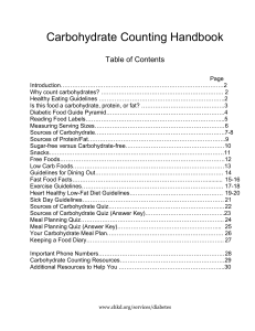 Carbohydrate Counting Handbook