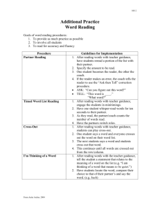 Word Reading Practice Strategies