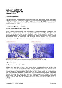 Flight report for 13-May-2008 - Institut für Physik der Atmosphäre