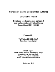 Census of Marine Zooplankton (CMarZ) - BCO