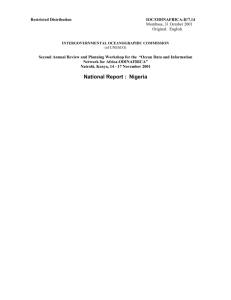 National Report : Nigeria