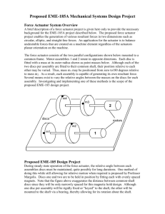 Proposed EME-185A Mechanical Systems Design Project
