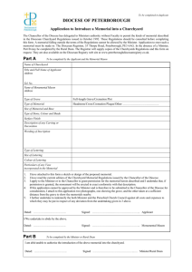 Memorial Application Form in Word format