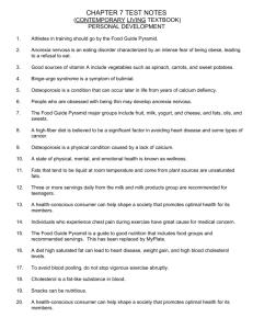 CHAPTER 11 TEST NOTES (CONTEMPORARY LIVING TEXTBOOK)