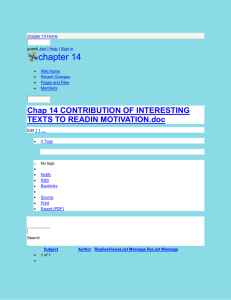 chapter 14 - Chap 14 CONTRIBUTION OF INTERESTING TEXTS TO