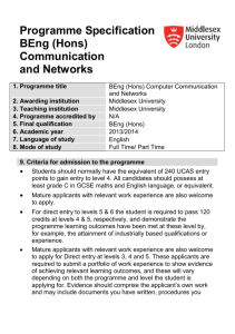 Communication and Network - BEng(Hons)