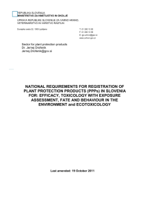 NATIONAL REQUIREMENTS FOR REGISTRATION OF PLANT