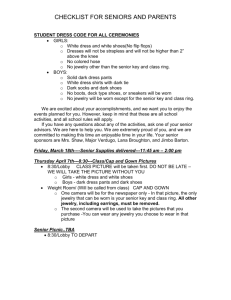 Senior Guidelines and Information