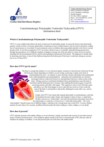 Catecholaminergic Polymorphic Ventricular Tachycardia