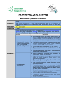 PROTECTED AREA SYSTEM - Convention on Biological Diversity
