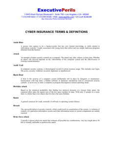 cyber insurance terms & definitions