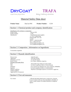 INTER-OFFICE MEMO - Trafa Pharmaceutical Supplies