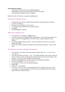 Interpreting the Extended Essay assessment criteria