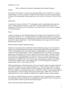 Draft Policy on Blended Programs - California State University, Fresno
