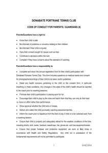 Code of Conduct for Parents and Guardians
