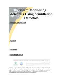 Module 7: Perform Monitoring Activities Using Scintillation Detectors