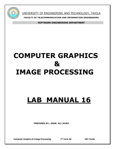 computer graphics - University of Engineering and Technology, Taxila