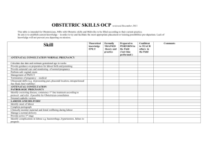 OBSTETRIC SKILLS OCP reviewed December 2011