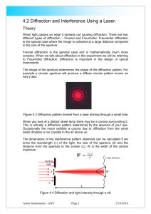 4.2 Diffraction and Interference Using a Laser.