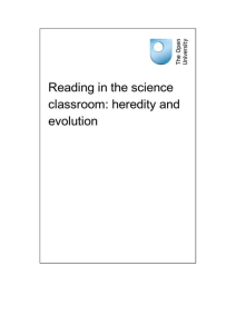Reading in the science classroom: heredity and evolution