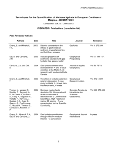 HYDRATECH Publications (cumulative list)