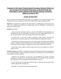 Statement of the United Nations Special Procedures Mandate
