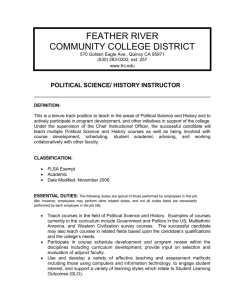 Political Science/ History Instructor