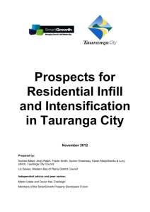 Prospects for Residential Infill and Intensification in Tauranga City