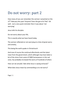 Do not worry: part 2 - St John`s in the City
