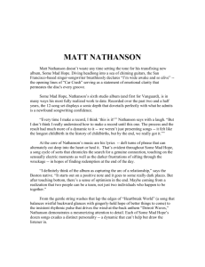 matt nathanson - Vanguard Records Publicity