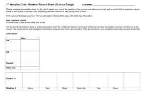 1st Woodley Cubs: Weather Record Sheet (Science Badge)