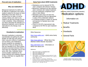 ADHD Treatment handout - Kent State University